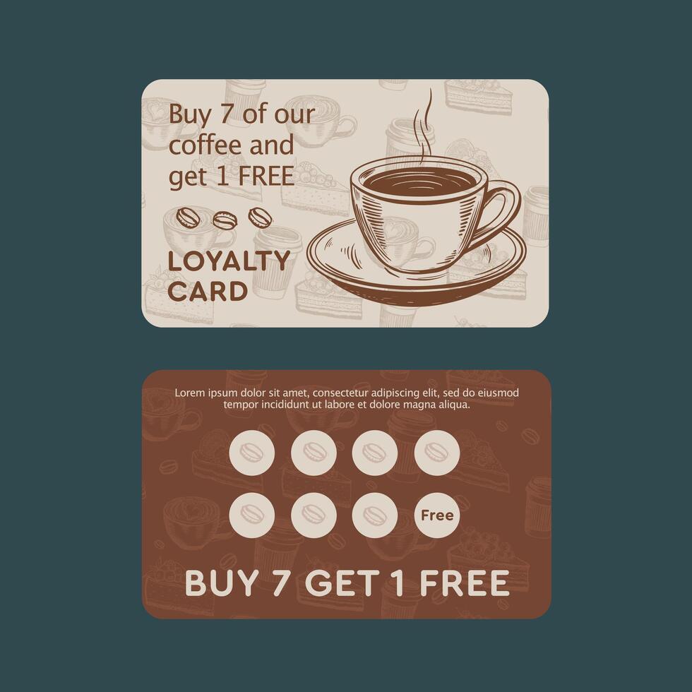 Bonus card hand drawn style vector