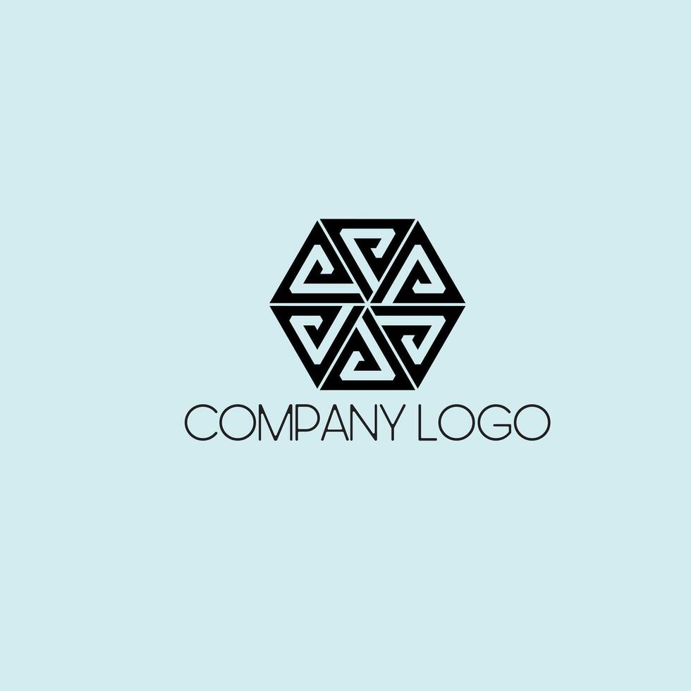 company logo triangles shape symbol vector
