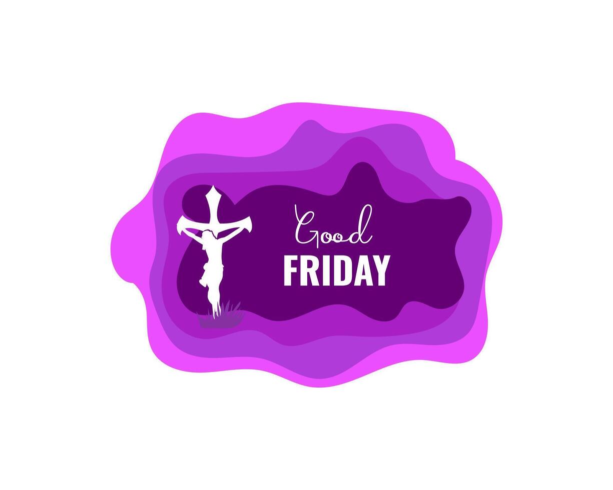 Good Friday Jesus Christ Crucifixion, Cross, Purple, Paper Art vector