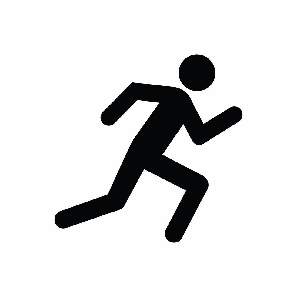 simple Running and walking people icon. Man stand, walk and run illustration. People symbol. vector