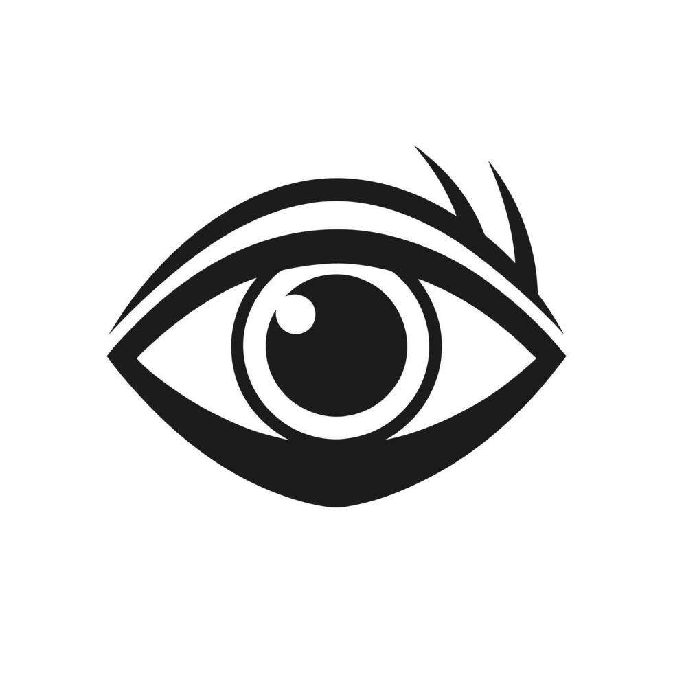 eye icon. eyesight symbol , eye, view, vision icon silhouette vector