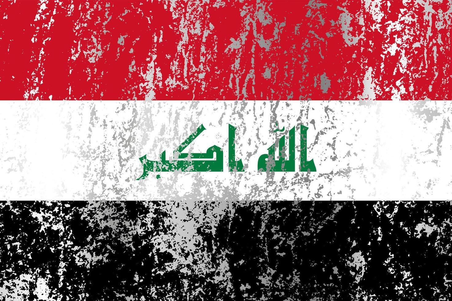Iraq flag with grunge effect. vector