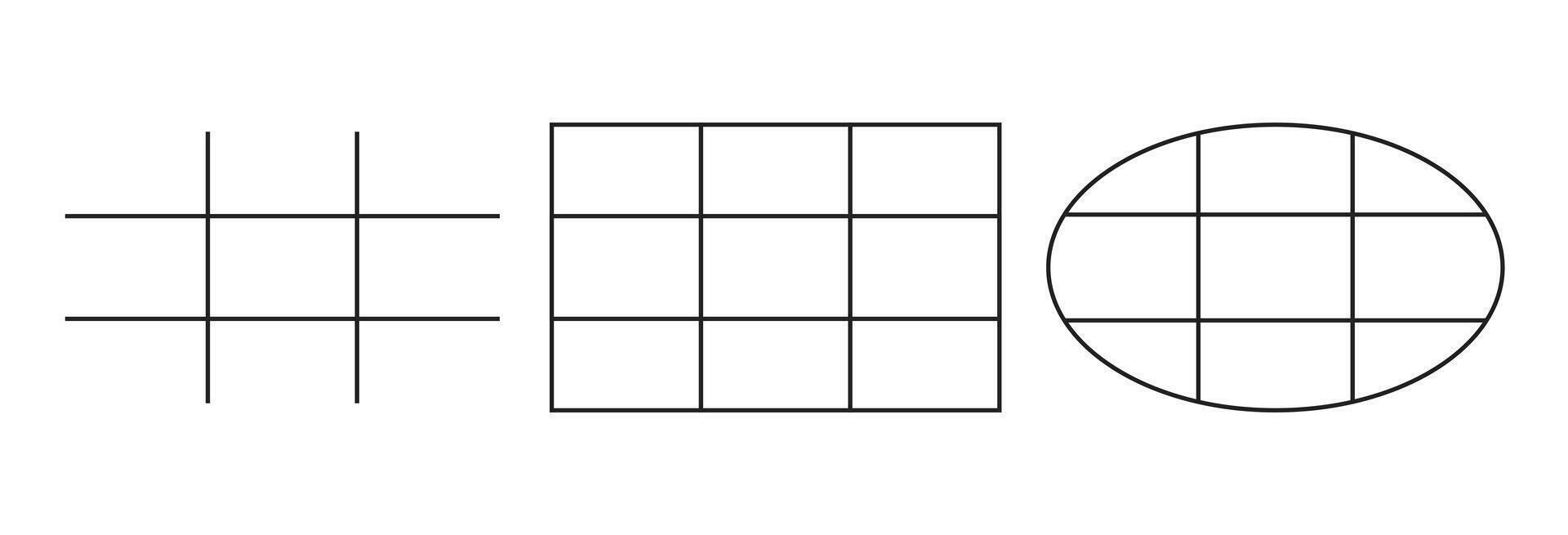 Illustration rule of third line stroke vector