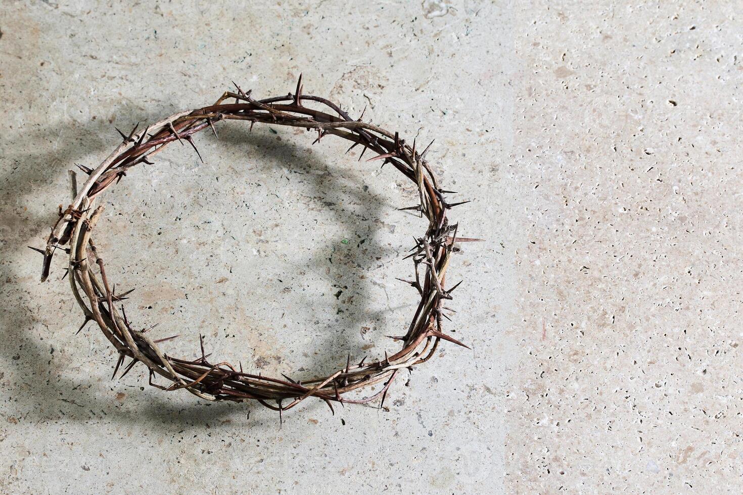 Easter background depicting the crucifixion with a rown of thorns photo