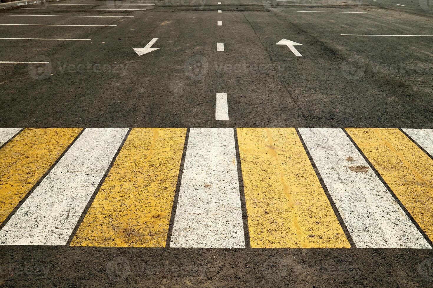 Crosswalk with Arrows and Zebra Crossing photo