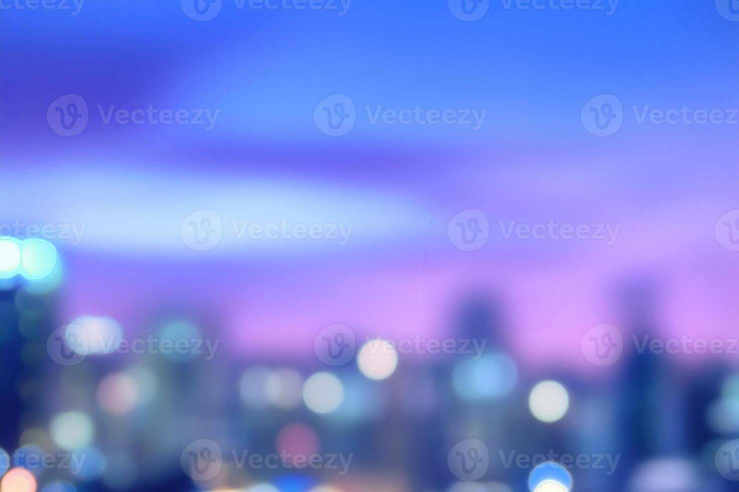 City night light blur bokeh, abstract background, business concept photo