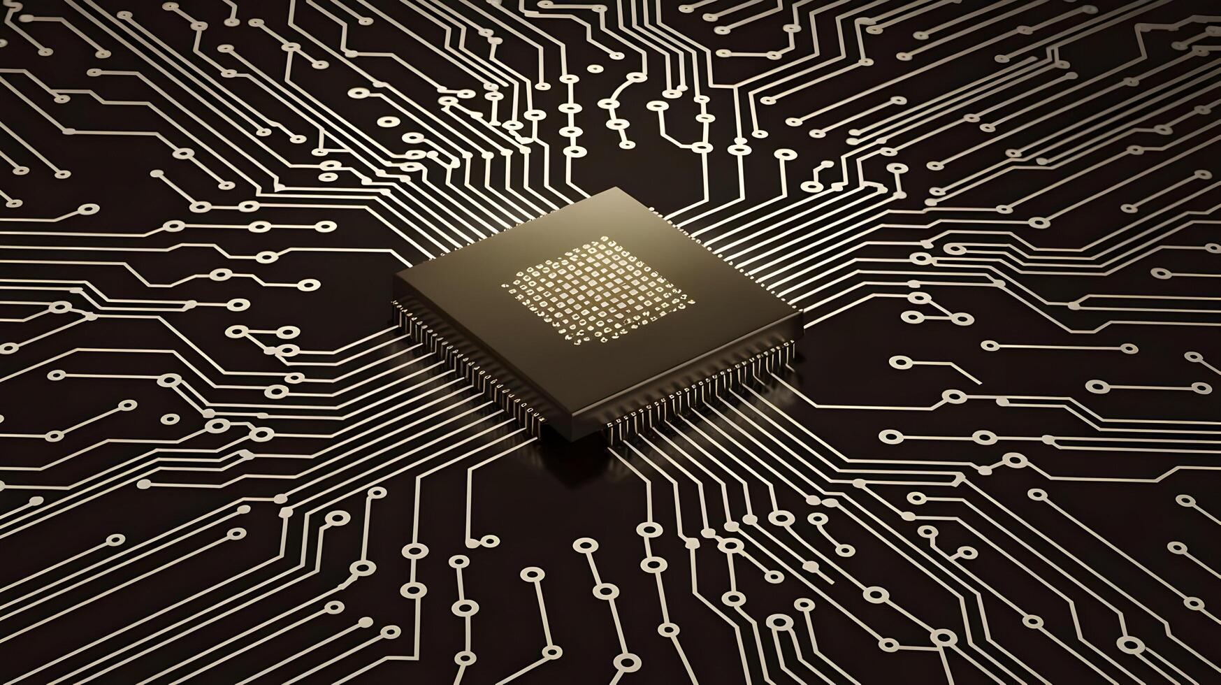 Advanced Microchip and Circuit Board Technology Concept photo