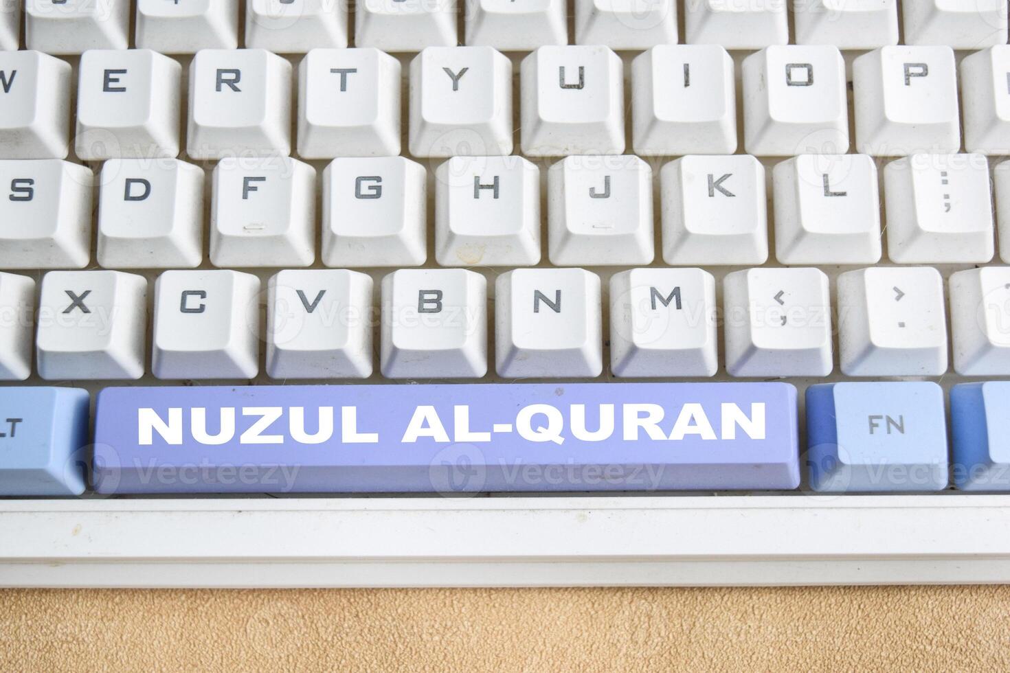 Nuzul al-Quran is mean - The Revelation of the Quran button on the keyboard photo