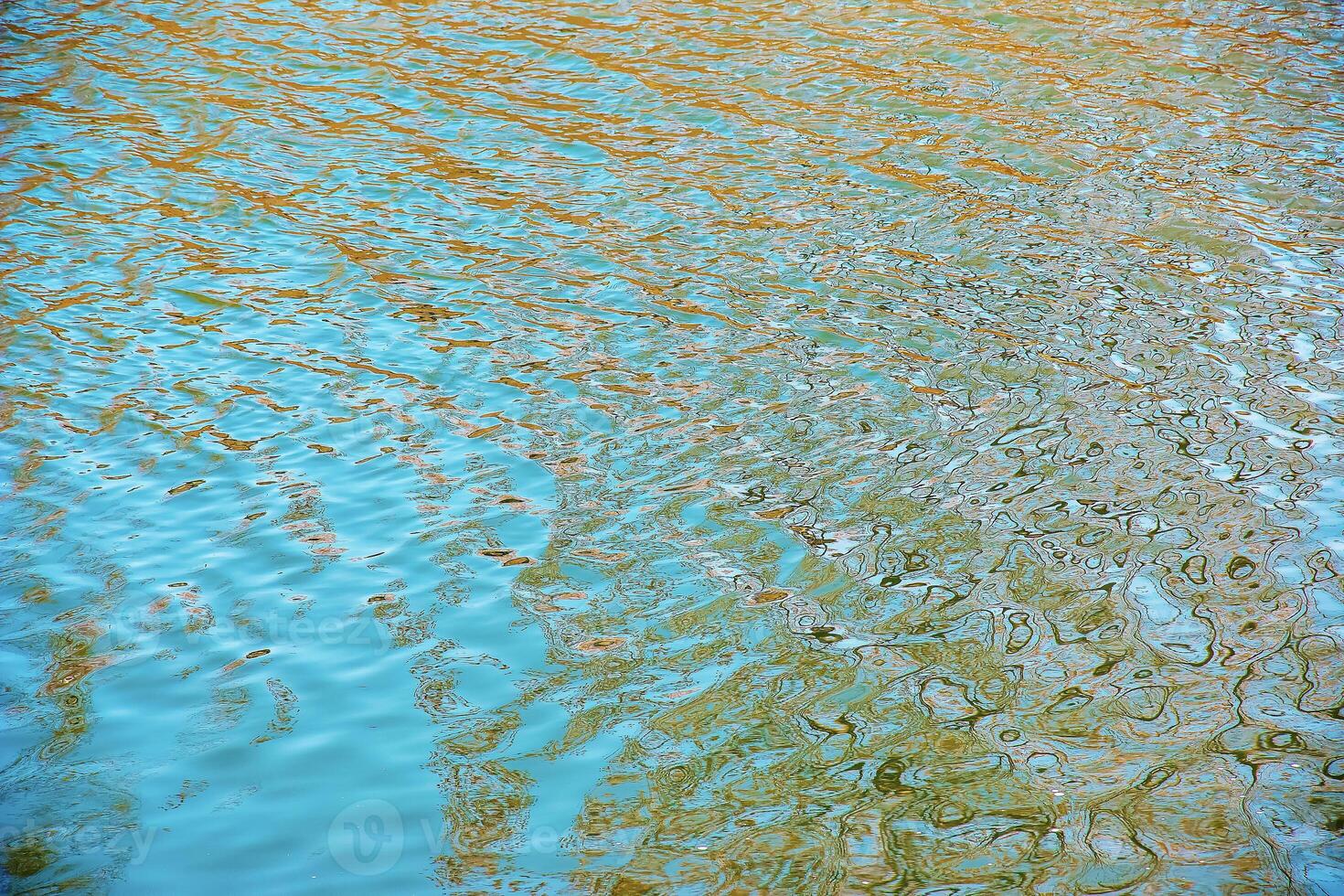 Water surface in sunset rays, river ripples or ocean with small waves, calm and close-up. Abstract background, texture. photo
