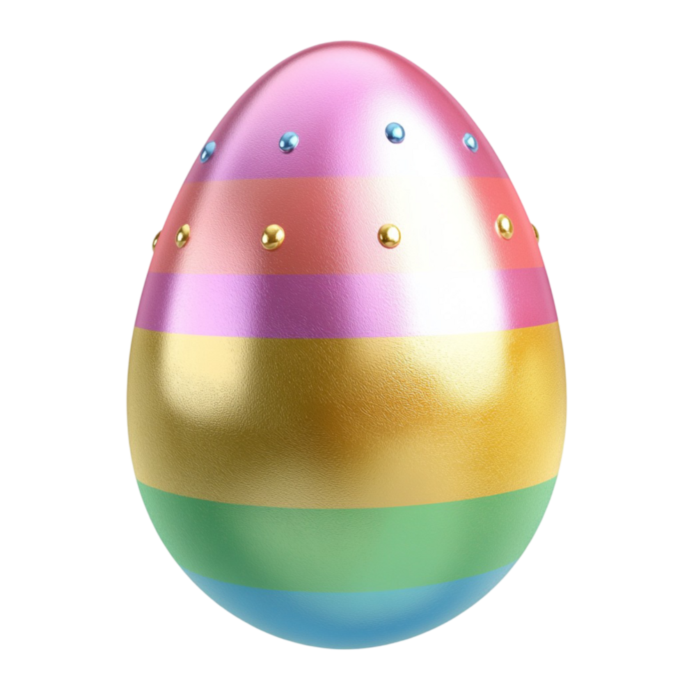 An easter egg with a rainbow colored shell png
