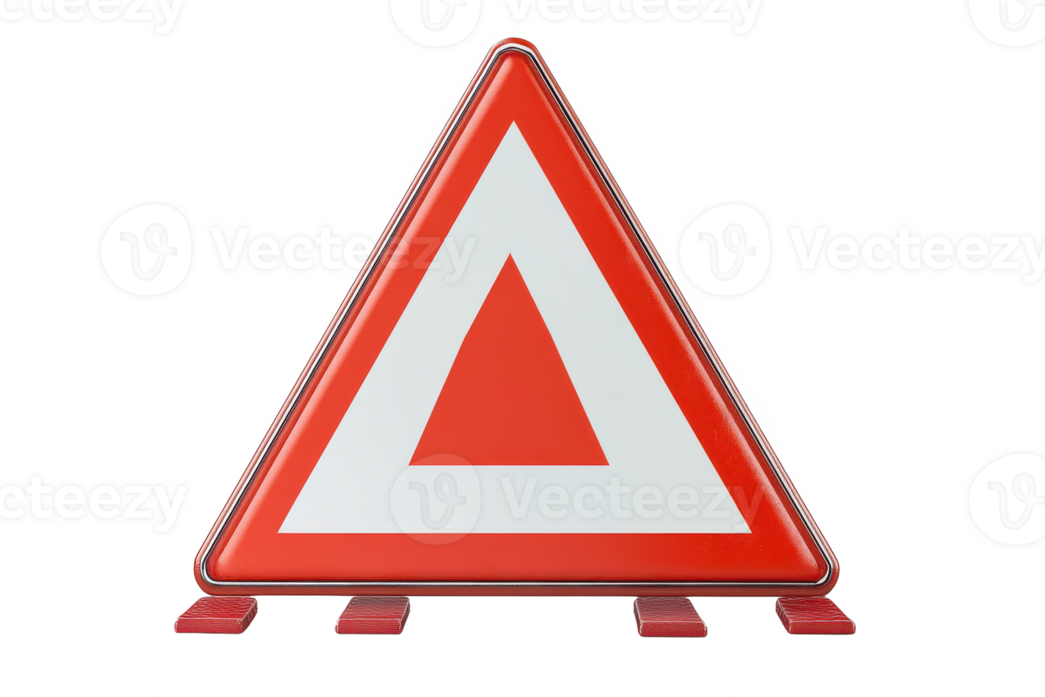 A red and white triangular warning sign png