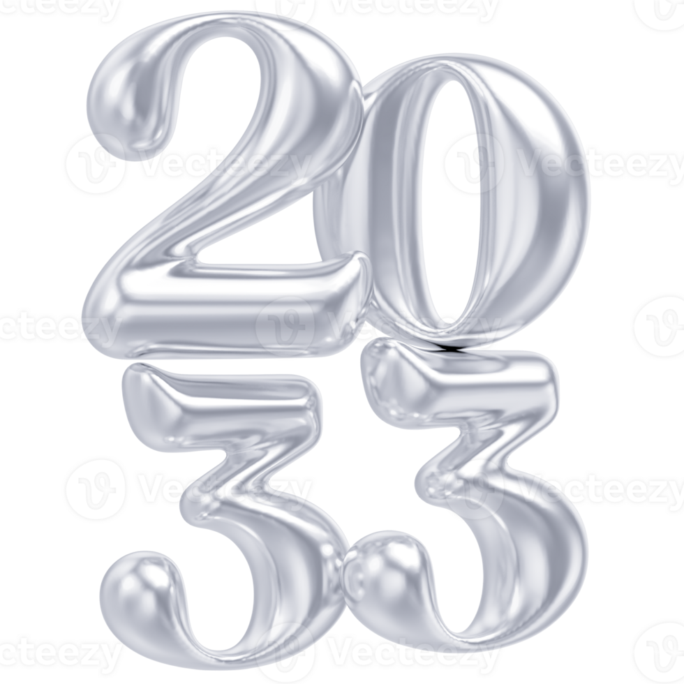 new year 2033 silver balloons png
