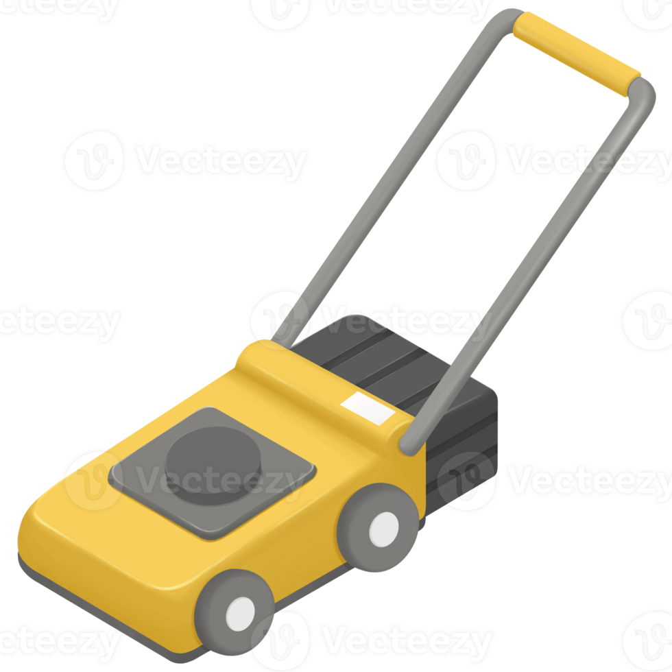 Gardening Lawn Mower gardening tool isometric png