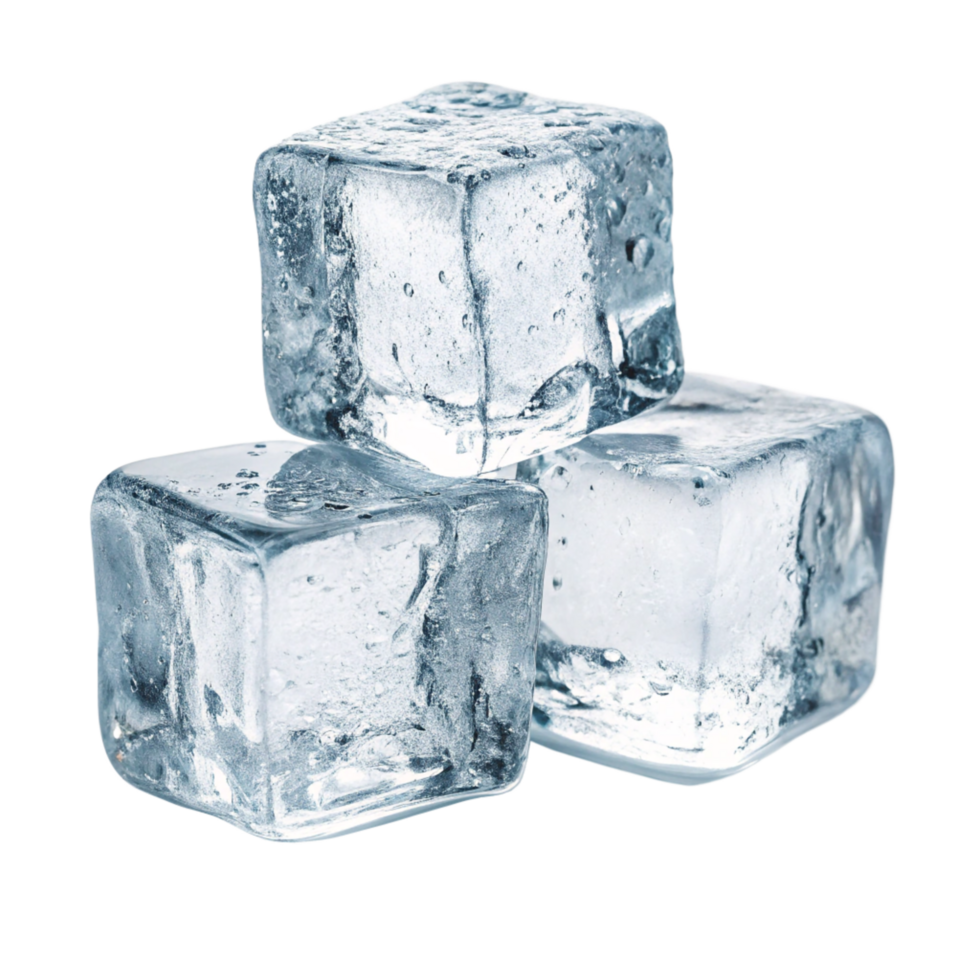 Crystal Clear Ice Cubes Stacked png