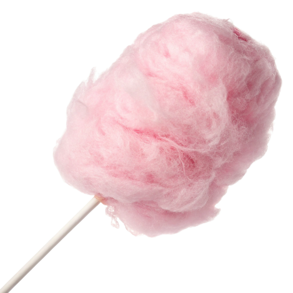 Pink Cotton Candy on Stick Sweet Treat, Fair Food, Candy Floss Image png