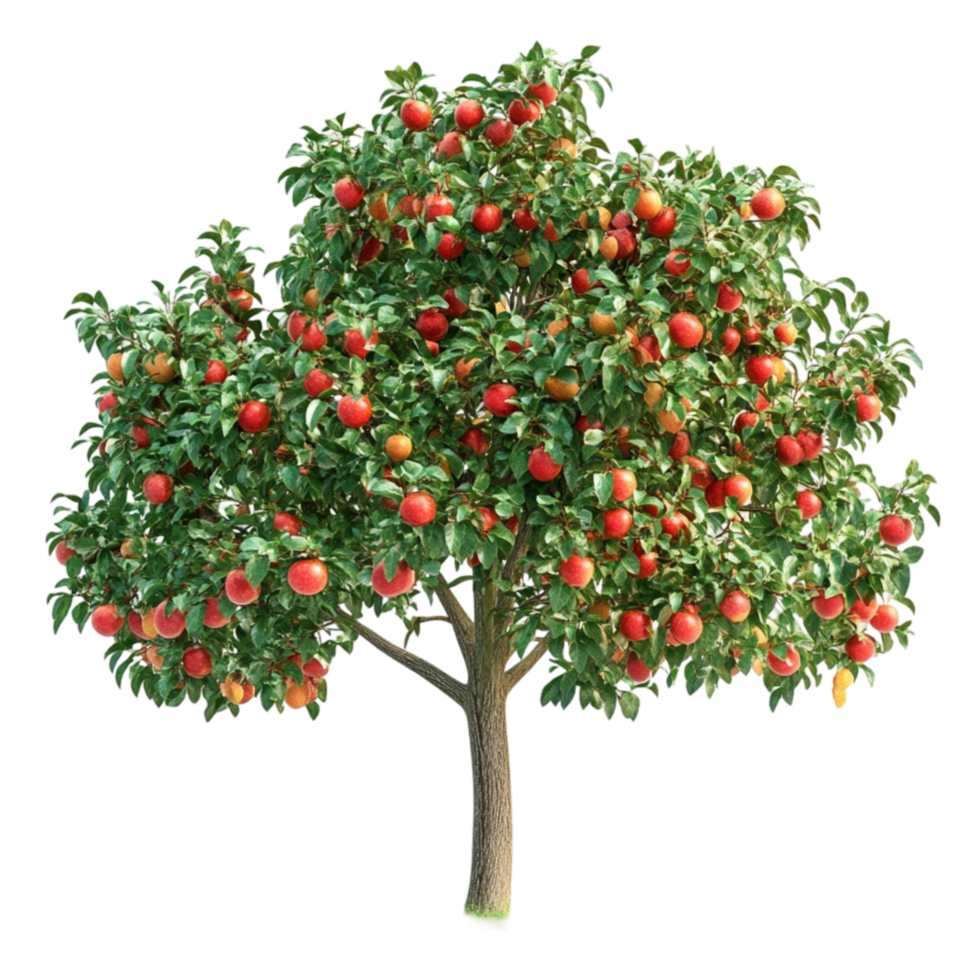Green Leafy Tree on Transparent Background png