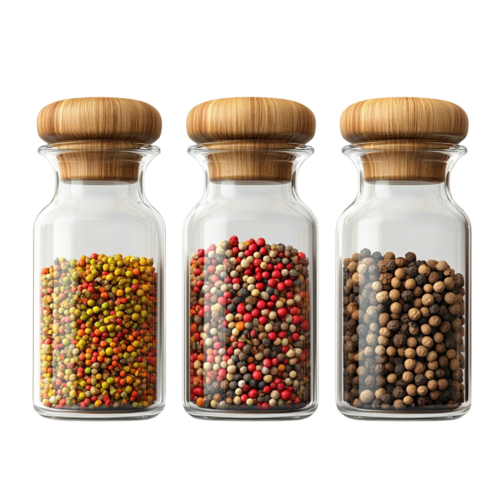 Spice Jars Collection on Transparent Background png