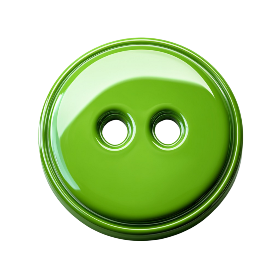 Shiny Green Button on Transparent Background png