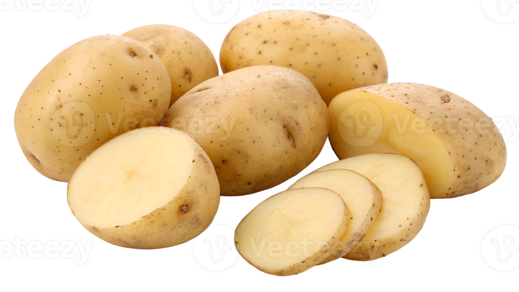 Fresh Potatoes and Slices png