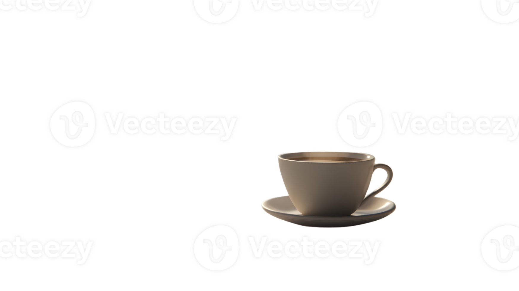 A minimalist coffee cup on a saucer perfect for culinary and beverage themes ideal for advert png