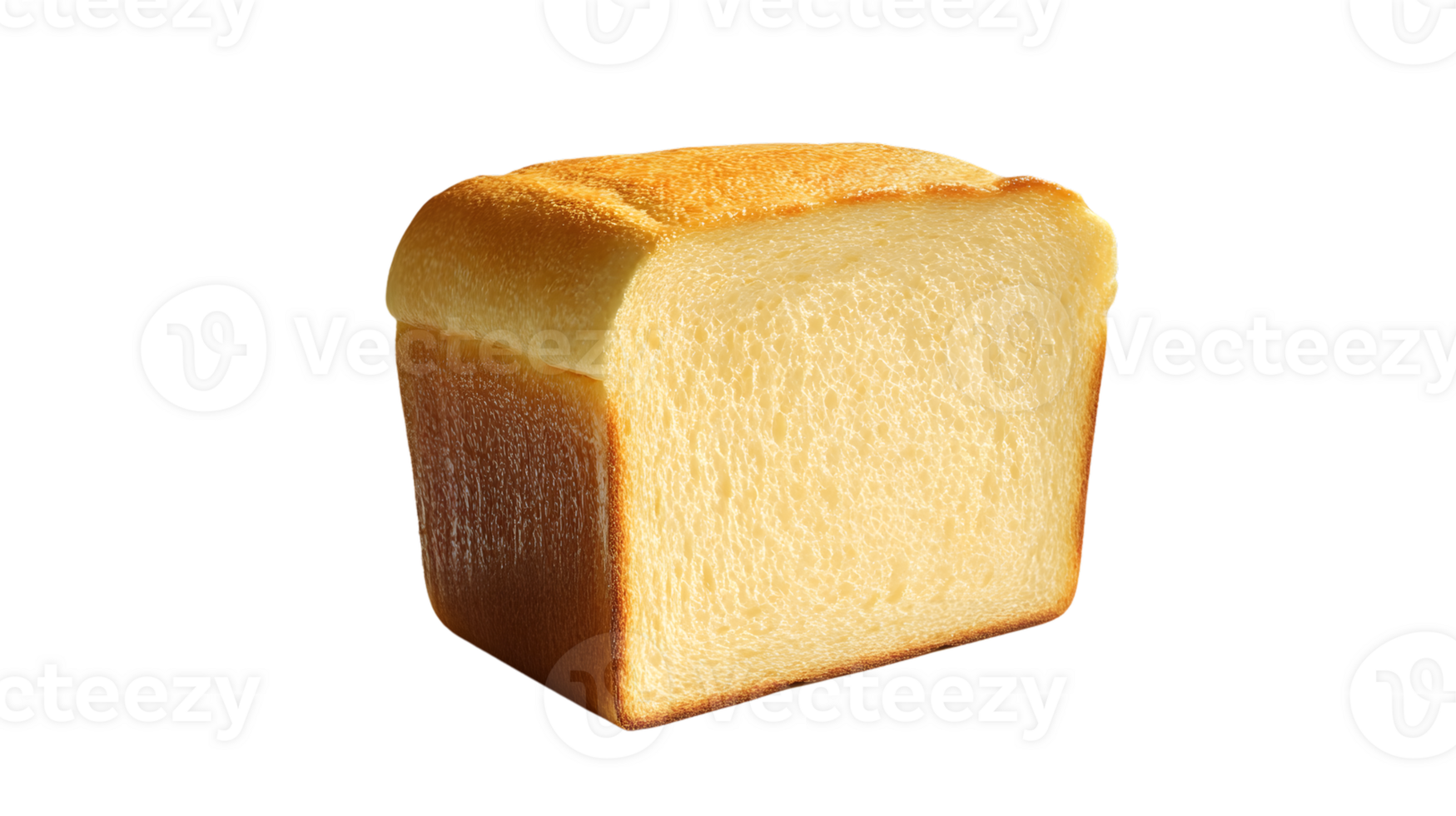 Freshly Baked Loaf of Bread with Golden Crust and Soft Interior Ideal for Culinary Photography png