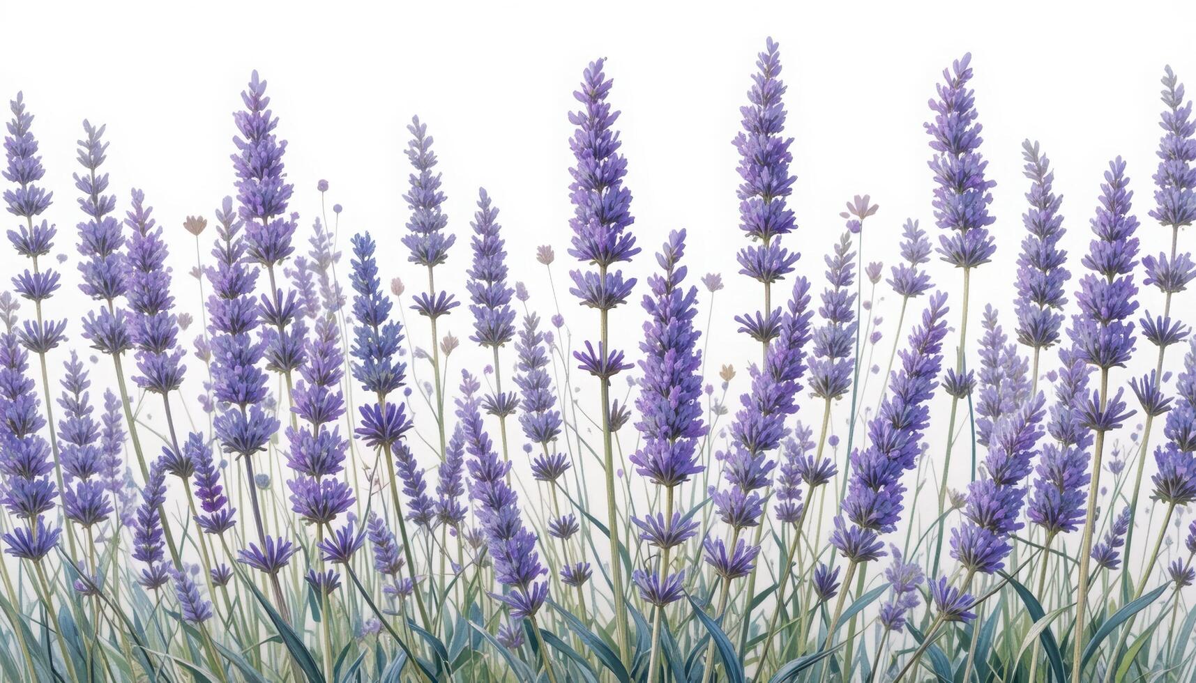 Lush Fields of Lavender Blooms with Soft Focus Background photo