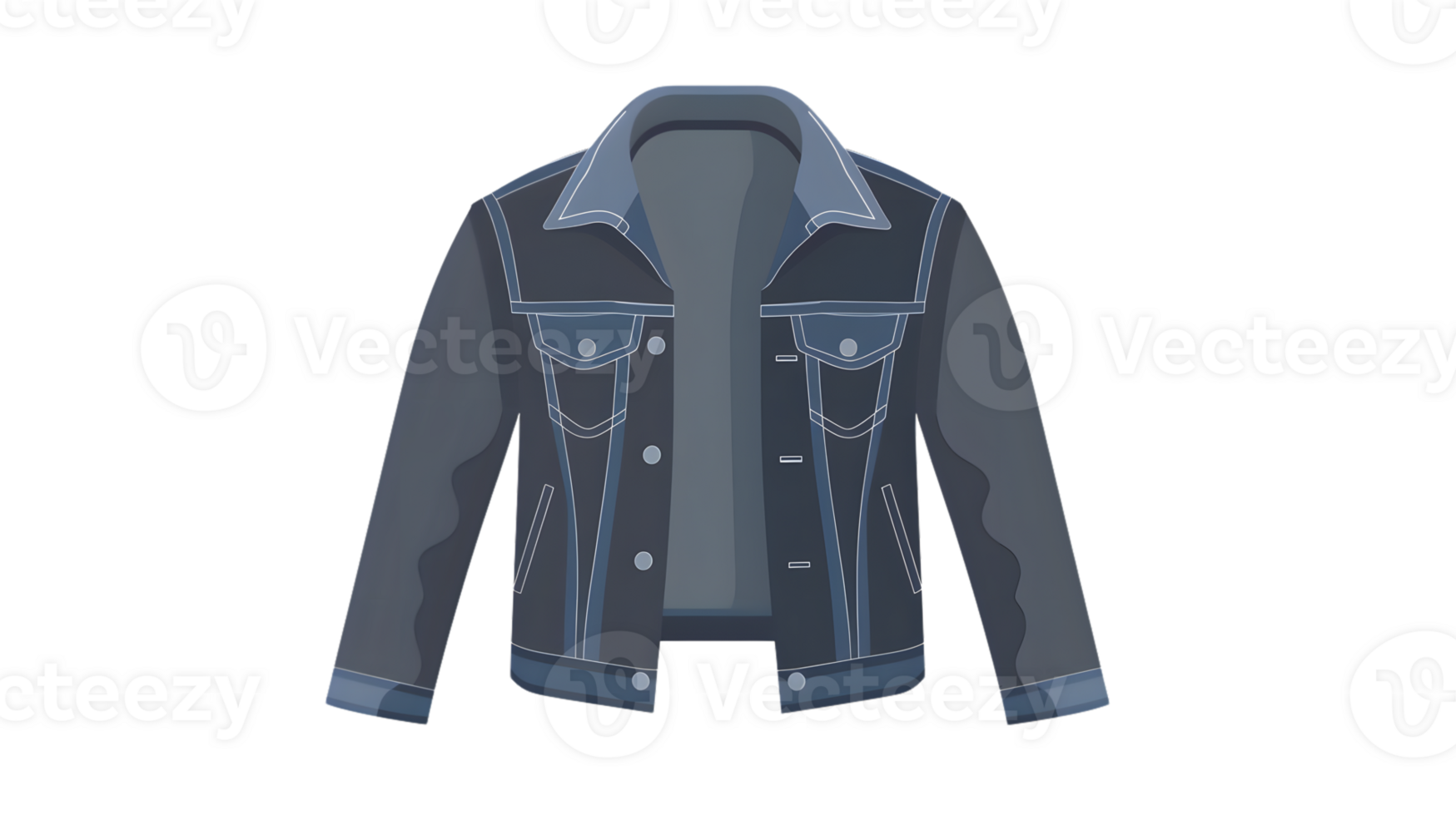 Stylish Denim Jacket with Detailed Design for Fashion and Style Enthusiasts Ideal for Clothing png