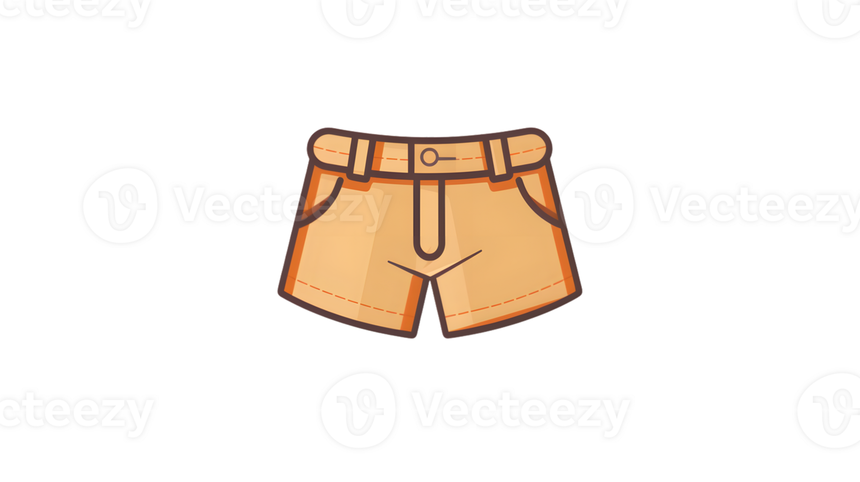 Illustration of a Pair of Casual Shorts with Belt Ideal for Fashion and Lifestyle Designs png