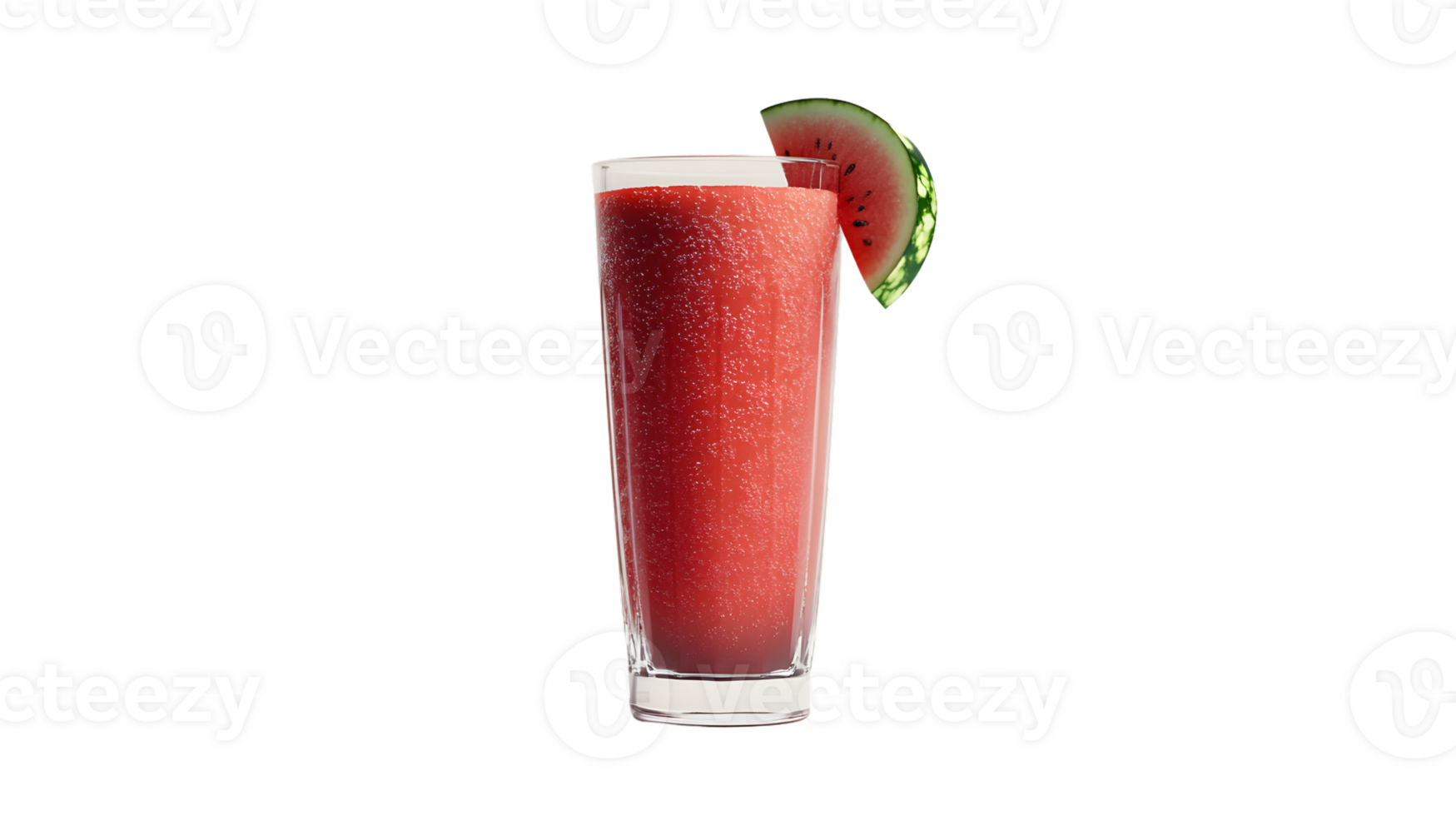 Refreshing Red Juice in a Glass with a Slice of Fruit Garnish png