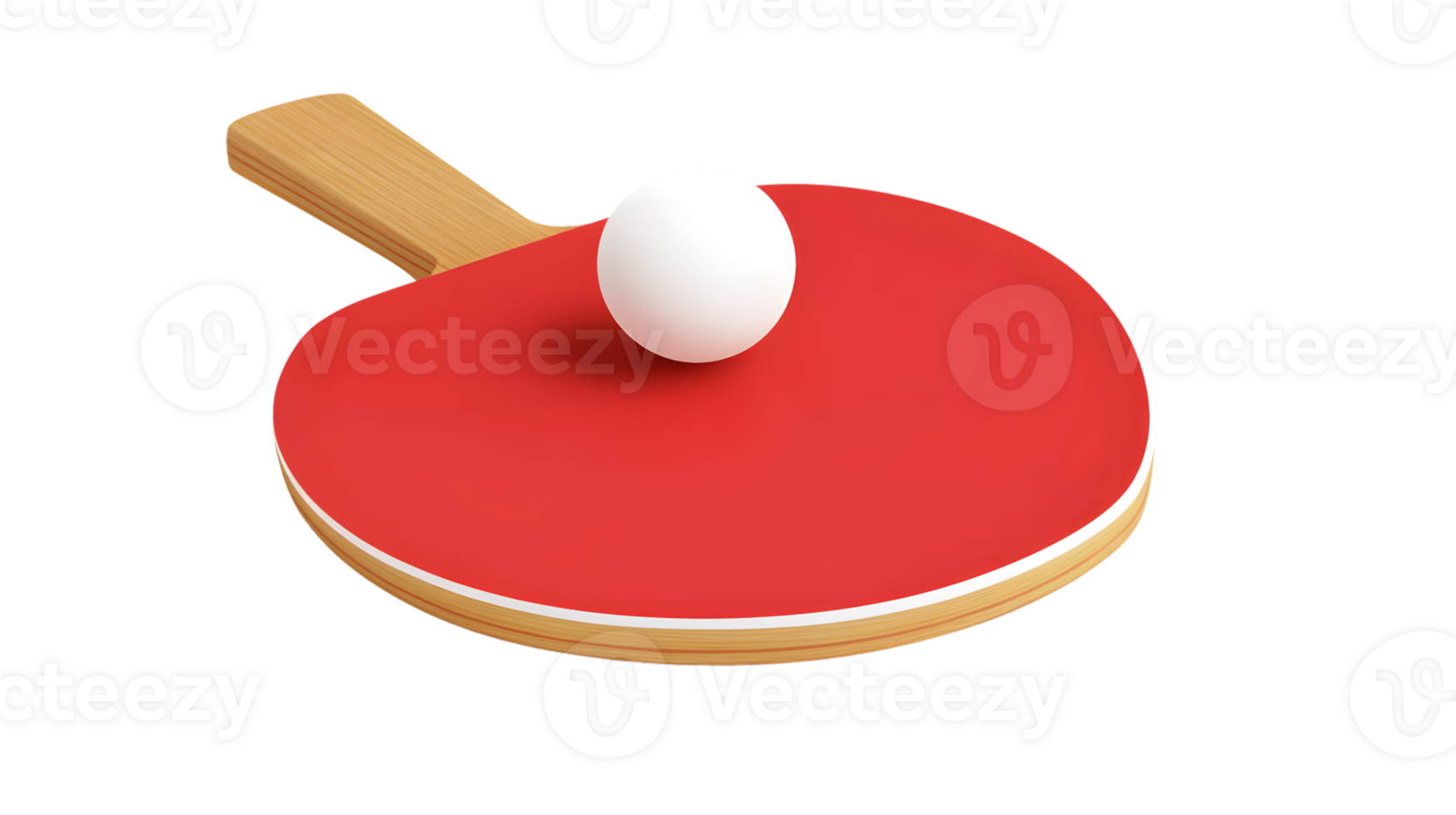 A table tennis paddle with a ball perfect for sports and recreation themes png