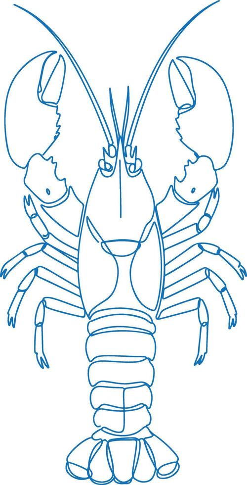 Minimalist Lobster Illustration with Clean Lines and Modern Design vector