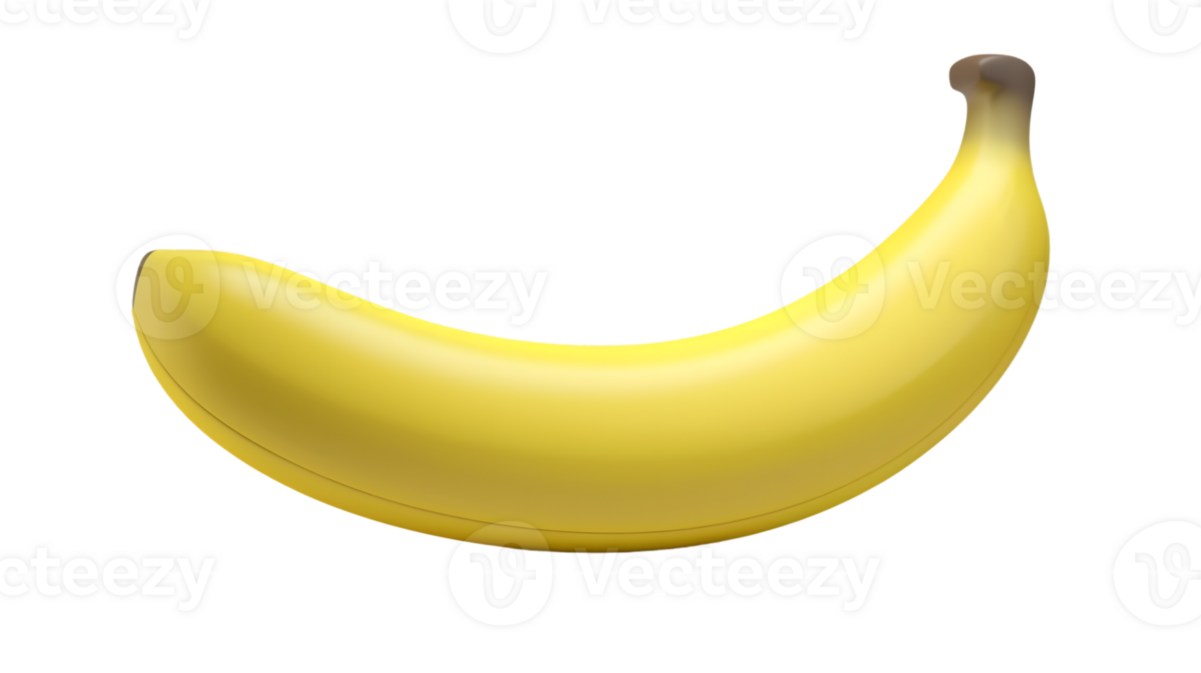 A vibrant yellow banana with a glossy finish perfect for health and nutrition themes png