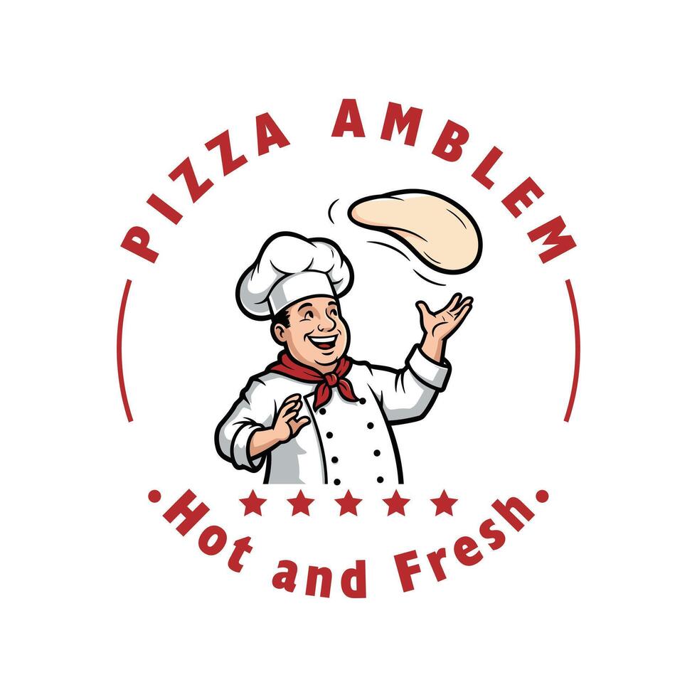 Pizza logo. A very suitable and customizable logo design for pizza restaurants. Editable logo template. vector
