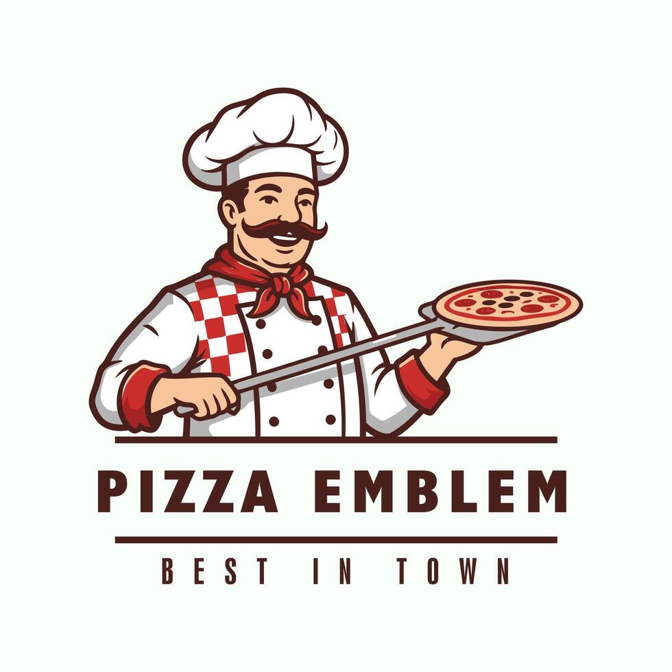 Pizza logo. Suitable for fast food businesses that offer pizza. Editable logo template. vector