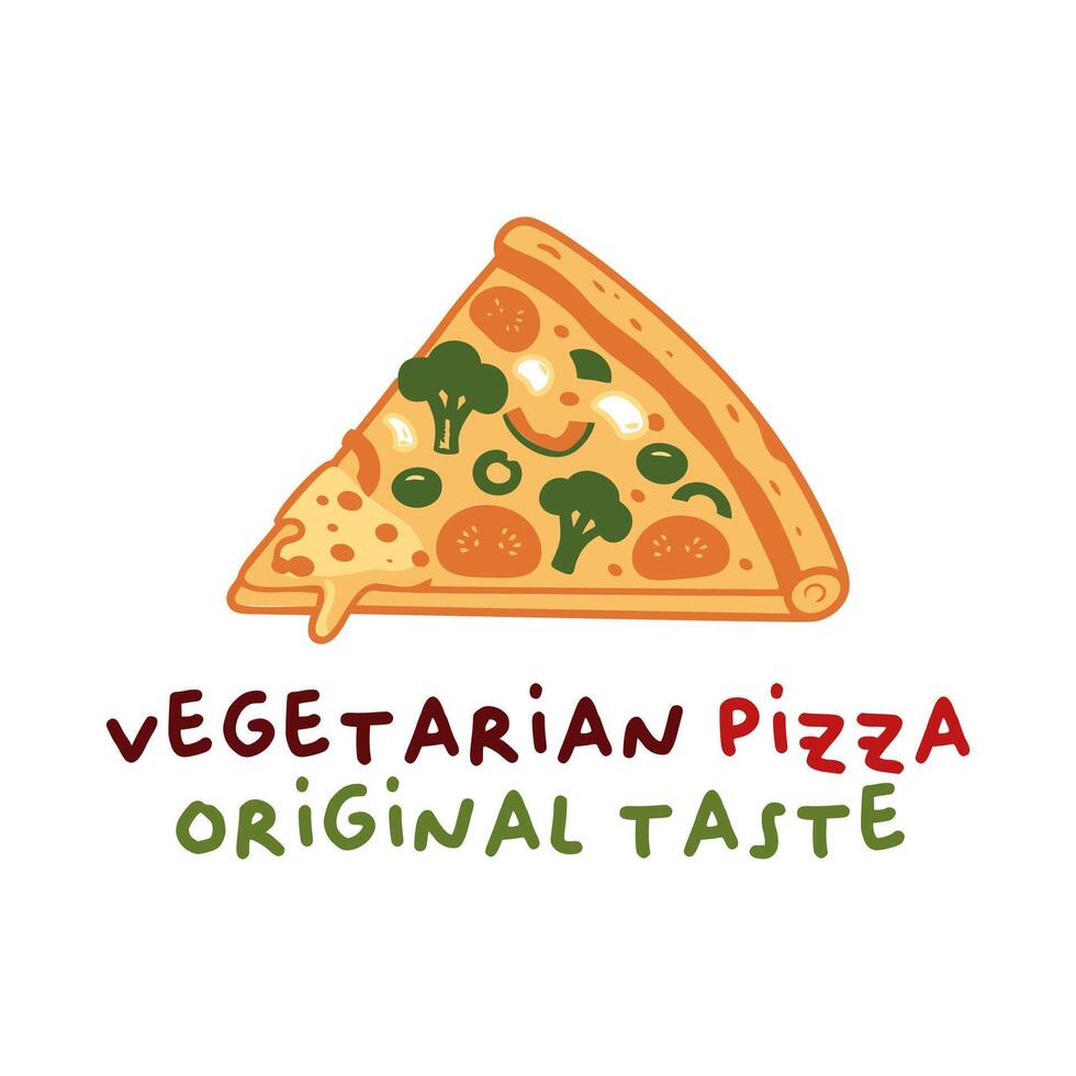 Pizza logo. Suitable for both catering companies and pizza restaurants. Editable logo template. vector