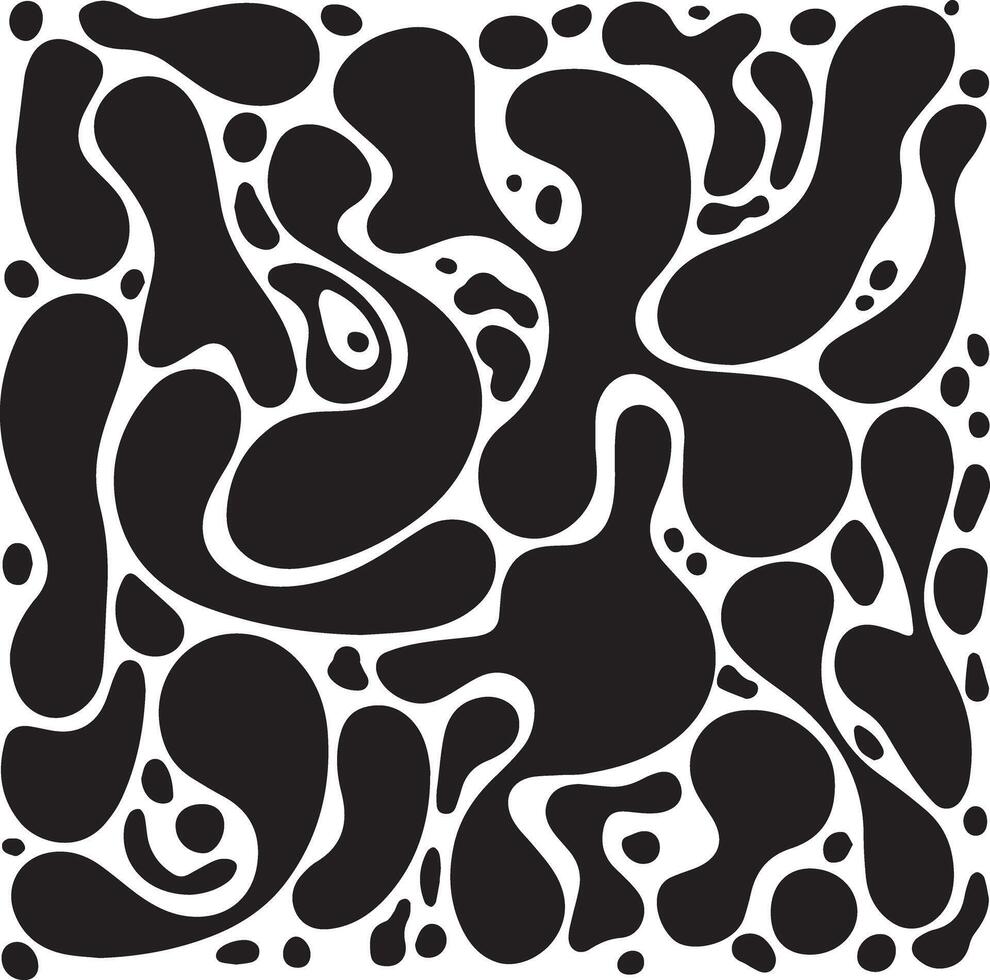 a black and white abstract design with swirls vector