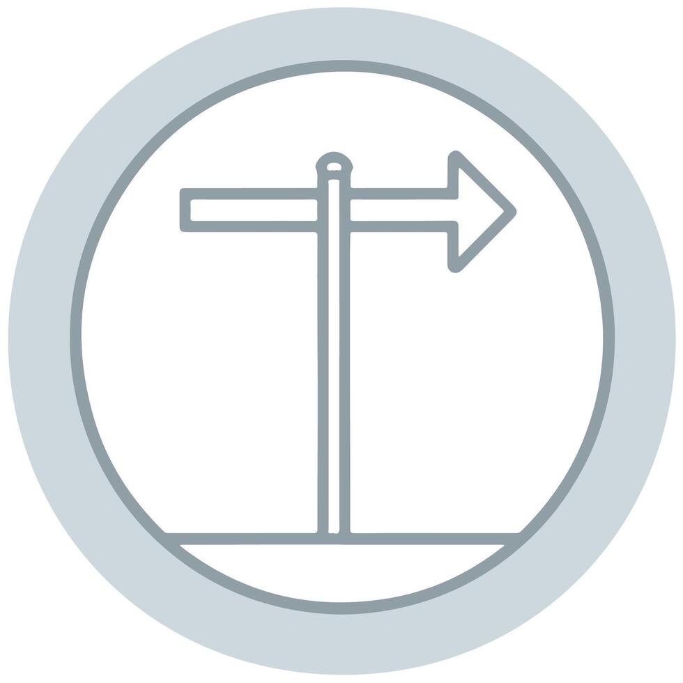 circular directional sign icon Perfect for maps navigation wayfinding and design projects Enhance your work with this clean and minimal illustration vector