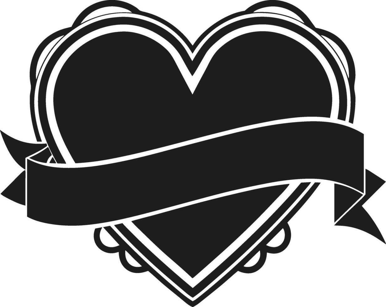 Vintage Heart with Ribbon Banner - Customizable Mother's Day vector