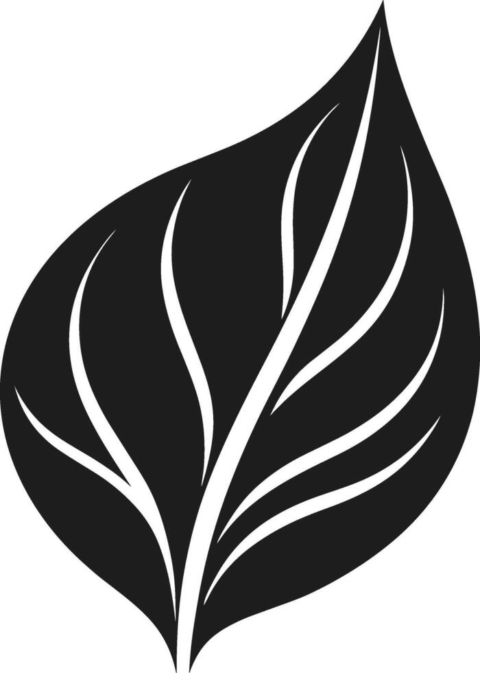 Elegant Leaf Silhouette - Nature-Inspired Eco Design vector
