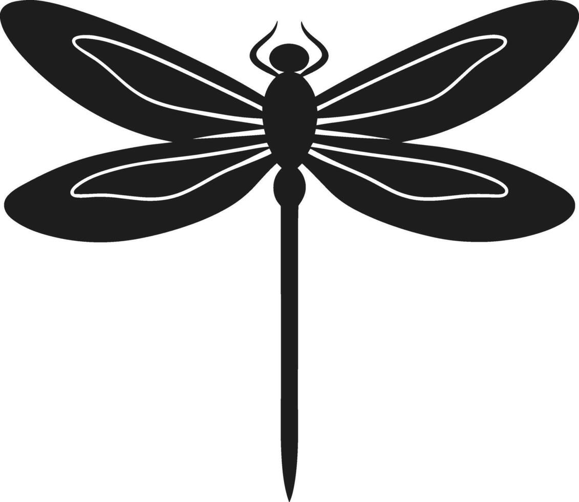 Elegant Dragonfly Silhouette for Spring and Nature-Themed Designs vector
