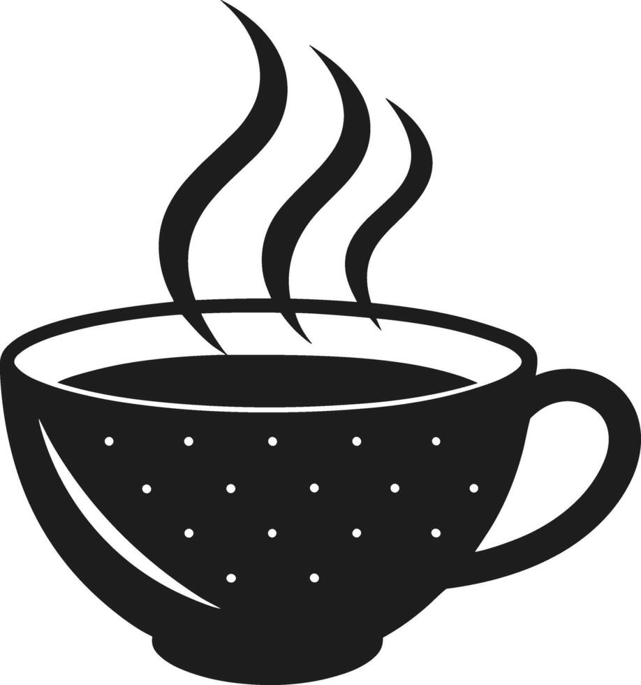 Steaming Coffee Cup Illustration - Cozy and Elegant Mother's Day Design vector