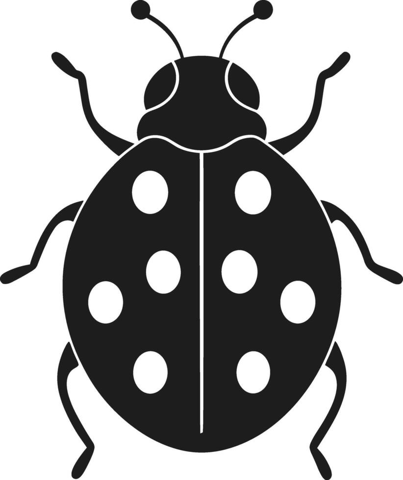 Ladybug Silhouette - An Elegant Spring and Nature-Inspired Illustration vector