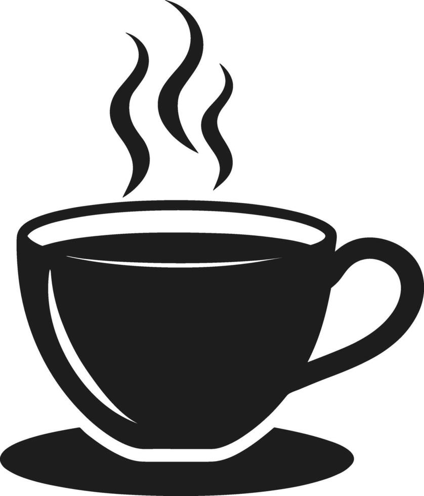 Steaming Coffee Cup Illustration - Elegant and Cozy Mother's Day Icon vector