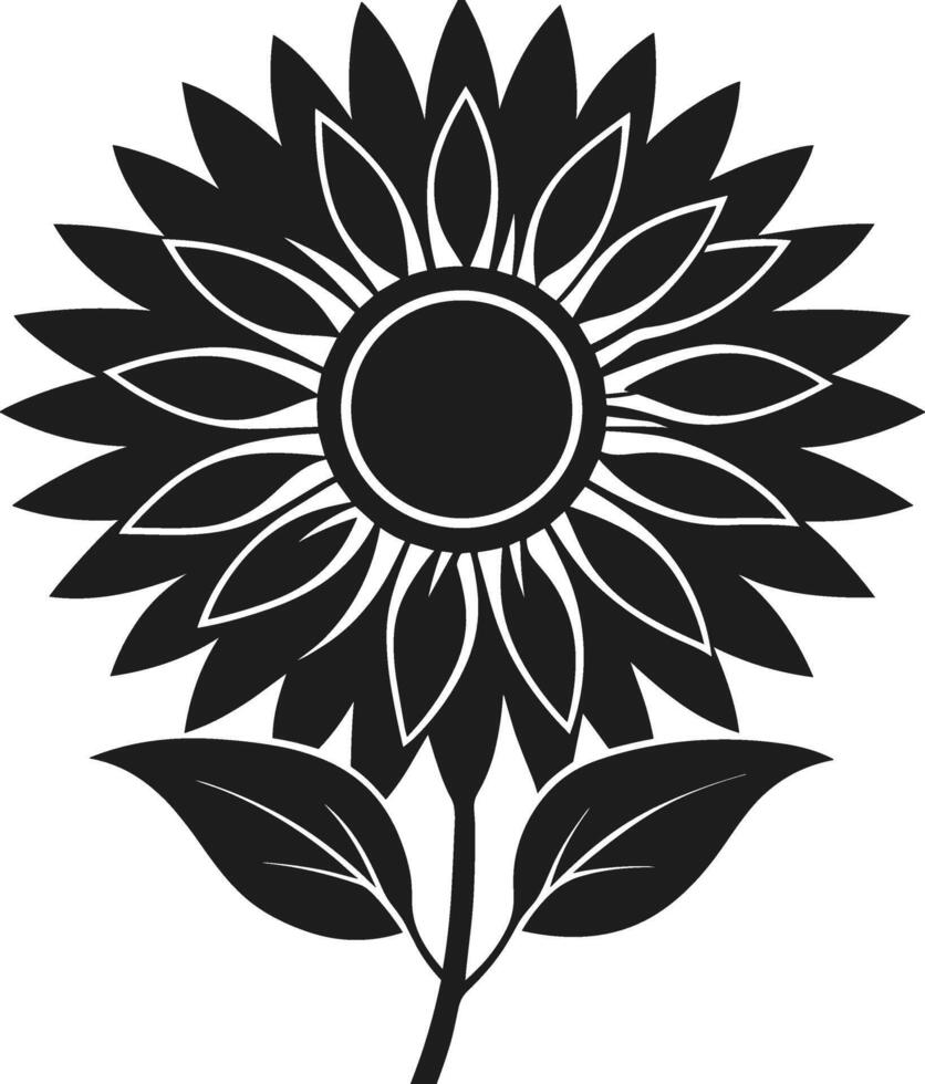 Elegant Sunflower Silhouette - Floral Design for Mother's Day and Decorative Art vector
