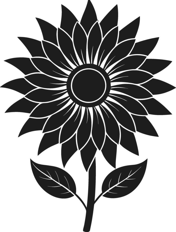 Sunflower Silhouette - Elegant Floral Design for Mother's Day and Decorative Art vector
