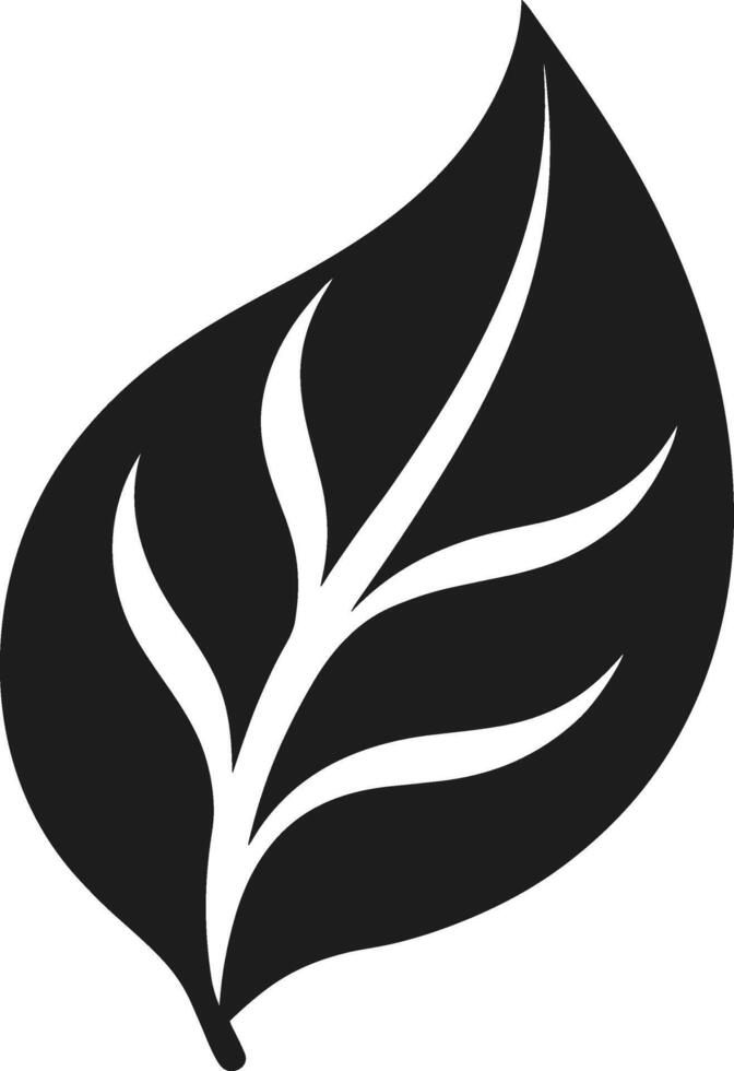 Elegant Curved Leaf Silhouette - Minimalist Eco-Friendly vector