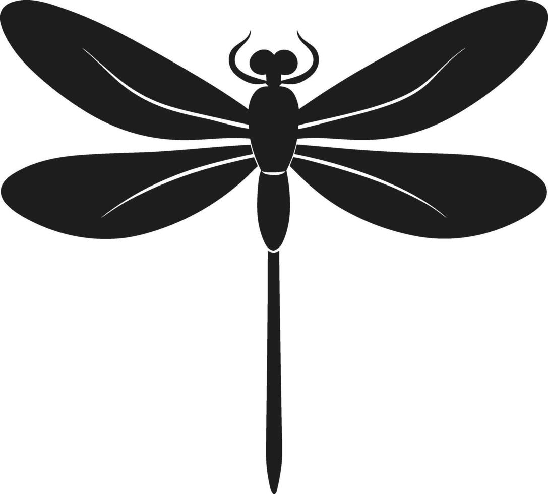 Dragonfly Silhouette - Elegant Spring and Nature-Inspired Illustration vector