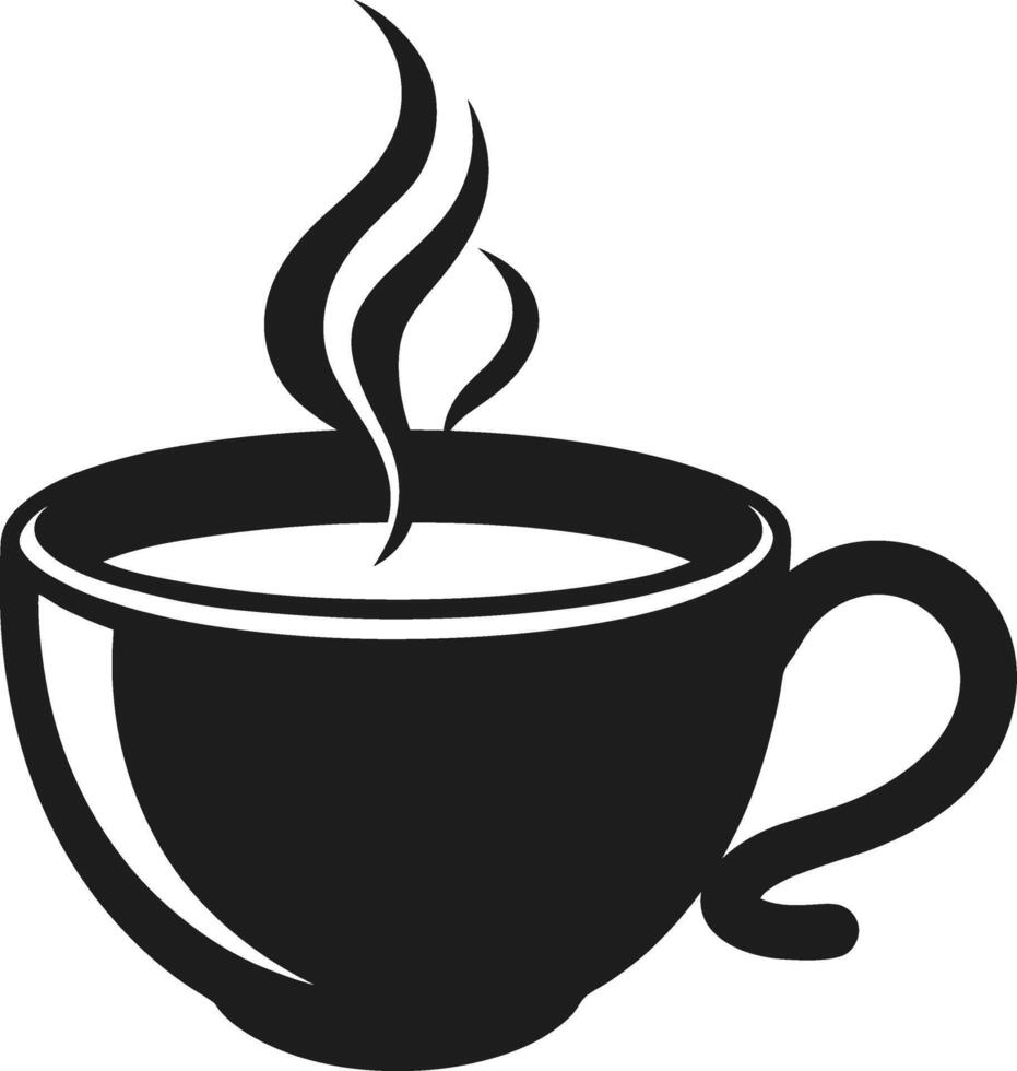 Elegant Steaming Coffee Cup - Perfect for Mother's Day and Cozy Designs vector