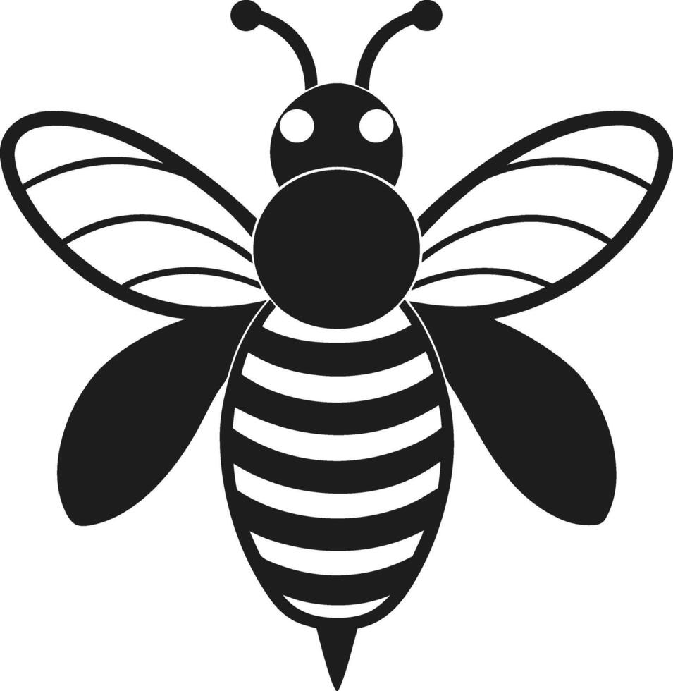 Elegant Bee Silhouette - Perfect for Spring and Nature Themes vector