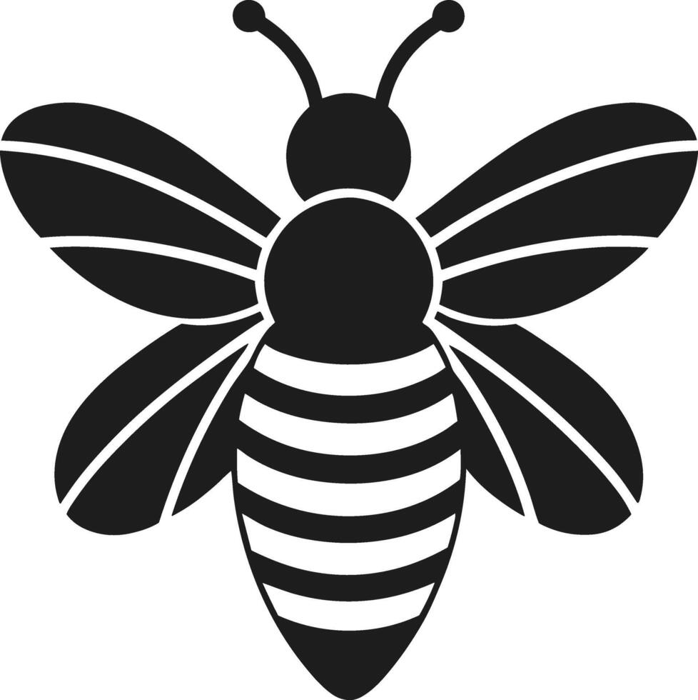 Minimalist Bee Silhouette - Perfect for Spring and Nature Themes vector